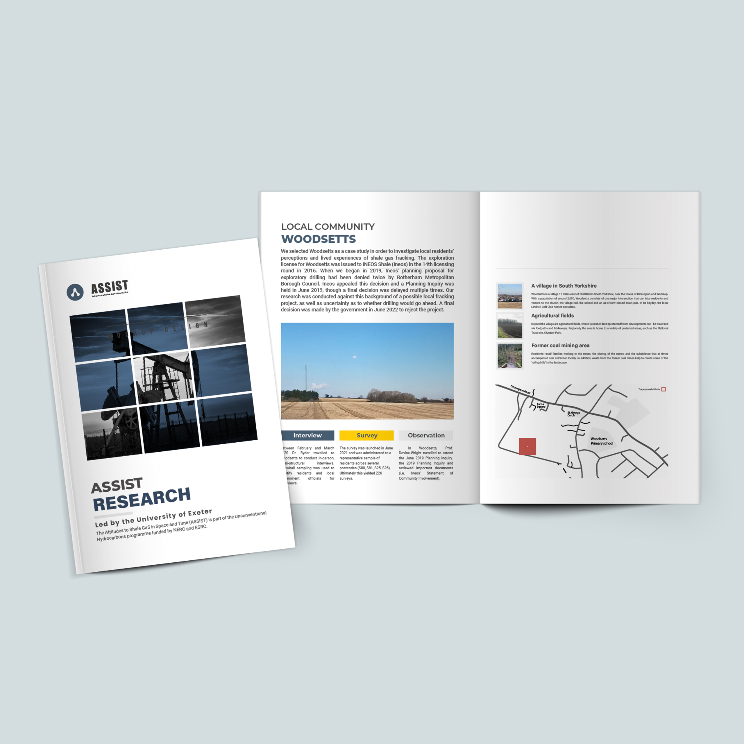 A4 brochure design for the ASSIST case study