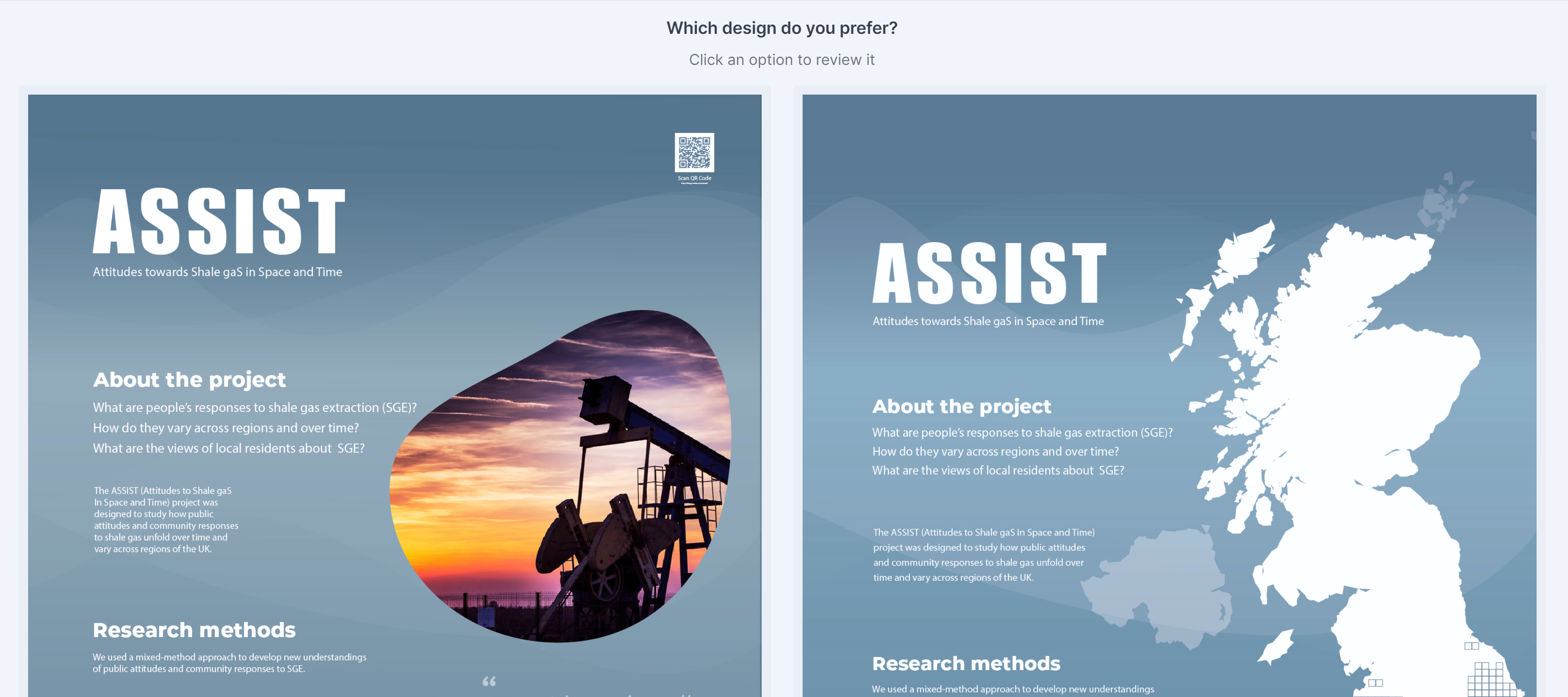 Design preference test on different visual treatments of the poster